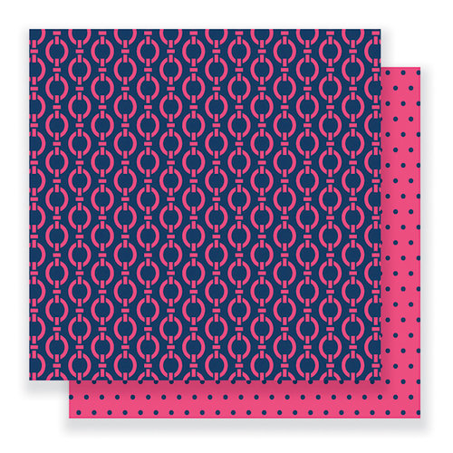 Pebbles - Everyday Collection - 12 x 12 Double Sided Paper - Pink Links