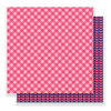 Pebbles - Everyday Collection - 12 x 12 Double Sided Paper - Pink Picnic