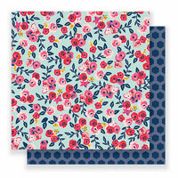 Pebbles - Everyday Collection - 12 x 12 Double Sided Paper - Floral Skies