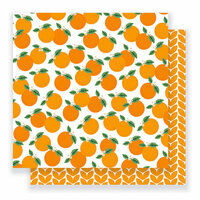 Pebbles - Everyday Collection - 12 x 12 Double Sided Paper - Mandarins
