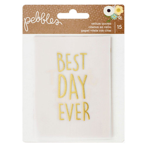 Pebbles - Spring Fling Collection - 3 x 4 Vellum Quote Cards with Foil Accents