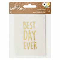 Pebbles - Spring Fling Collection - 3 x 4 Vellum Quote Cards with Foil Accents