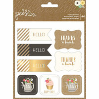 Pebbles - Spring Fling Collection - Cardstock Stickers Book with Foil Accents - Accents