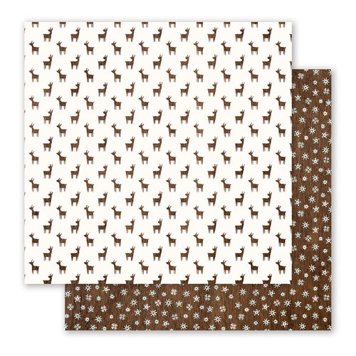 Pebbles - Holly Jolly Collection - Christmas - 12 x 12 Double Sided Paper - Oh Deer