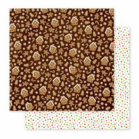 Pebbles - Holly Jolly Collection - Christmas - 12 x 12 Double Sided Paper - Gingerbread