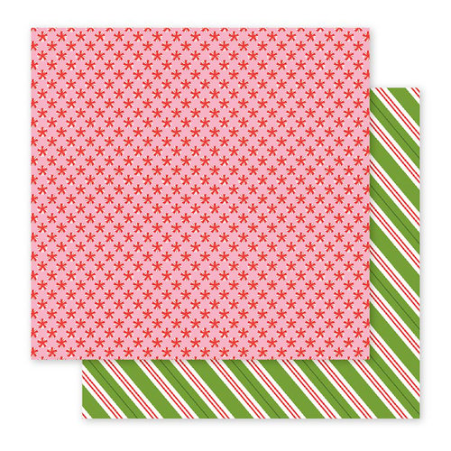Pebbles - Holly Jolly Collection - Christmas - 12 x 12 Double Sided Paper - Peppermints