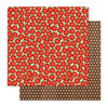 Pebbles - Holly Jolly Collection - Christmas - 12 x 12 Double Sided Paper - Poinsettias