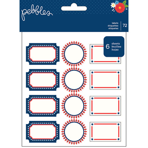 Pebbles - America the Beautiful Collection - Cardstock Stickers - Labels