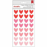Pebbles - My Funny Valentine Collection - Puffy Stickers - Hearts