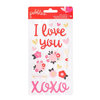 Pebbles - My Funny Valentine Collection - Puffy Stickers - Phrases and Icons