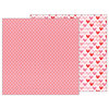 Pebbles - My Funny Valentine Collection - 12 x 12 Double Sided Paper - XOXO