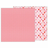 Pebbles - My Funny Valentine Collection - 12 x 12 Double Sided Paper - XOXO