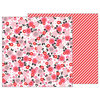Pebbles - My Funny Valentine Collection - 12 x 12 Double Sided Paper - Pretty in Pink