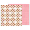 Pebbles - My Funny Valentine Collection - 12 x 12 Double Sided Paper - Donut Sprinkles