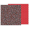 Pebbles - My Funny Valentine Collection - 12 x 12 Double Sided Paper - Scattered Hearts