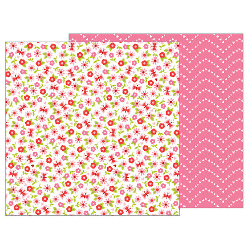 Pebbles - My Funny Valentine Collection - 12 x 12 Double Sided Paper - Beautiful Day