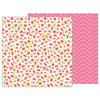Pebbles - My Funny Valentine Collection - 12 x 12 Double Sided Paper - Beautiful Day