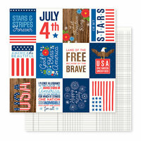 Pebbles - America the Beautiful Collection - 12 x 12 Double Sided Paper - Happy 4th of July