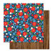 Pebbles - America the Beautiful Collection - 12 x 12 Double Sided Paper - Patriotic Posies
