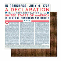 Pebbles - America the Beautiful Collection - 12 x 12 Double Sided Paper - Declaration