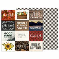 Pebbles - Warm and Cozy Collection - 12 x 12 Double Sided Paper - Cozy Quotes
