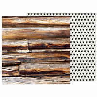 Pebbles - Warm and Cozy Collection - 12 x 12 Double Sided Paper - Log Cabin