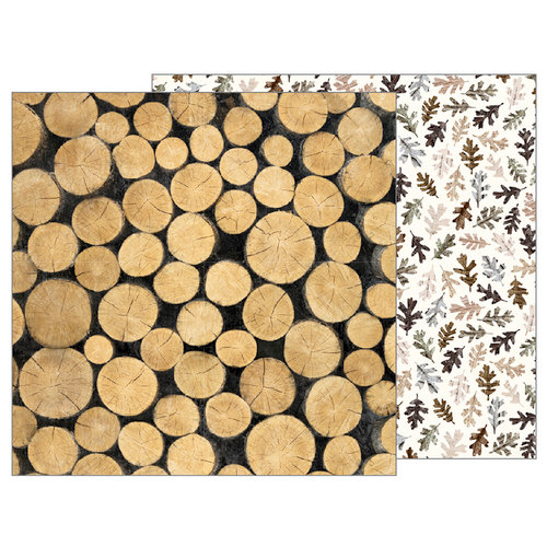 Pebbles - Warm and Cozy Collection - 12 x 12 Double Sided Paper - Logs