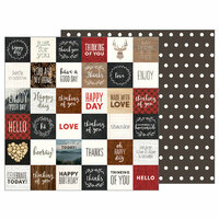 Pebbles - Warm and Cozy Collection - 12 x 12 Double Sided Paper - Cozy Sentiments