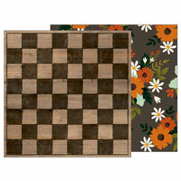 Pebbles - Warm and Cozy Collection - 12 x 12 Double Sided Paper - Checkerboard