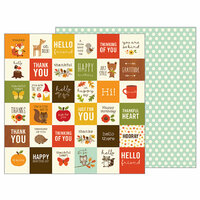 Pebbles - Woodland Forest Collection - 12 x 12 Double Sided Paper - Thankful