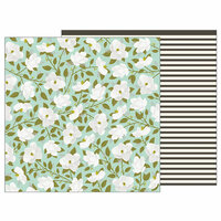 Pebbles - Simple Life Collection - 12 x 12 Double Sided Paper - Magnolias