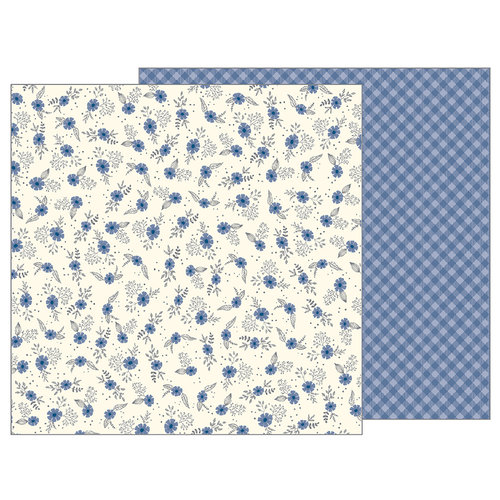 Pebbles - Simple Life Collection - 12 x 12 Double Sided Paper - Blue Meadow
