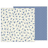 Pebbles - Simple Life Collection - 12 x 12 Double Sided Paper - Blue Meadow