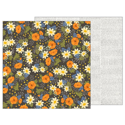 Pebbles - Simple Life Collection - 12 x 12 Double Sided Paper - Poppies