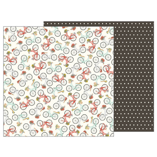 Pebbles - Simple Life Collection - 12 x 12 Double Sided Paper - Bike Ride