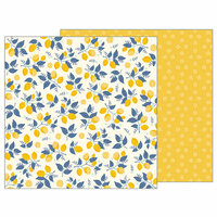 Pebbles - Simple Life Collection - 12 x 12 Double Sided Paper - Sweet Citrus
