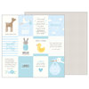Pebbles - Lullaby Collection - 12 x 12 Double Sided Paper - Baby Boy Quotes