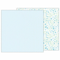 Pebbles - Lullaby Collection - 12 x 12 Double Sided Paper - Baby Boy Blossoms