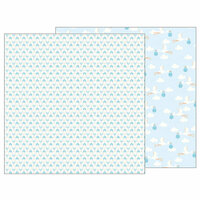 Pebbles - Lullaby Collection - 12 x 12 Double Sided Paper - Delivering Baby Boy