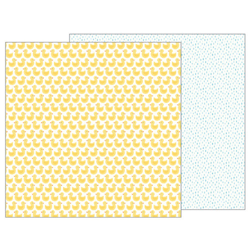 Pebbles - Lullaby Collection - 12 x 12 Double Sided Paper - Just Duckie