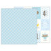 Pebbles - Lullaby Collection - 12 x 12 Double Sided Paper - Baby Boy Plaid
