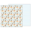 Pebbles - Lullaby Collection - 12 x 12 Double Sided Paper - Woodland Baby Boy