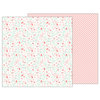 Pebbles - Lullaby Collection - 12 x 12 Double Sided Paper - Baby Girl Blossoms