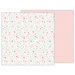 Pebbles - Lullaby Collection - 12 x 12 Double Sided Paper - Baby Girl Blossoms