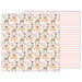 Pebbles - Lullaby Collection - 12 x 12 Double Sided Paper - Woodland Baby Girl