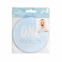 Pebbles - Lullaby Collection - Cardstock Stickers - Monthly - Boy
