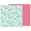 Pebbles - TeaLightful Collection - 12 x 12 Double Sided Paper - Graceful Swans
