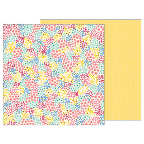 Pebbles - TeaLightful Collection - 12 x 12 Double Sided Paper - Floral Patchwork