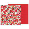 Pebbles - Merry Merry Collection - Christmas - 12 x 12 Double Sided Paper - Poinsettia Blossoms