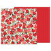 Pebbles - Merry Merry Collection - Christmas - 12 x 12 Double Sided Paper - Poinsettia Blossoms